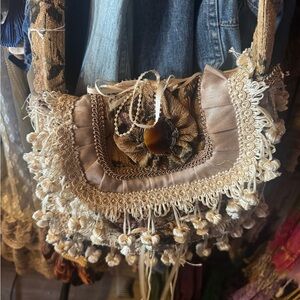 Chic Tan and Cream Women's Shoulder Bag